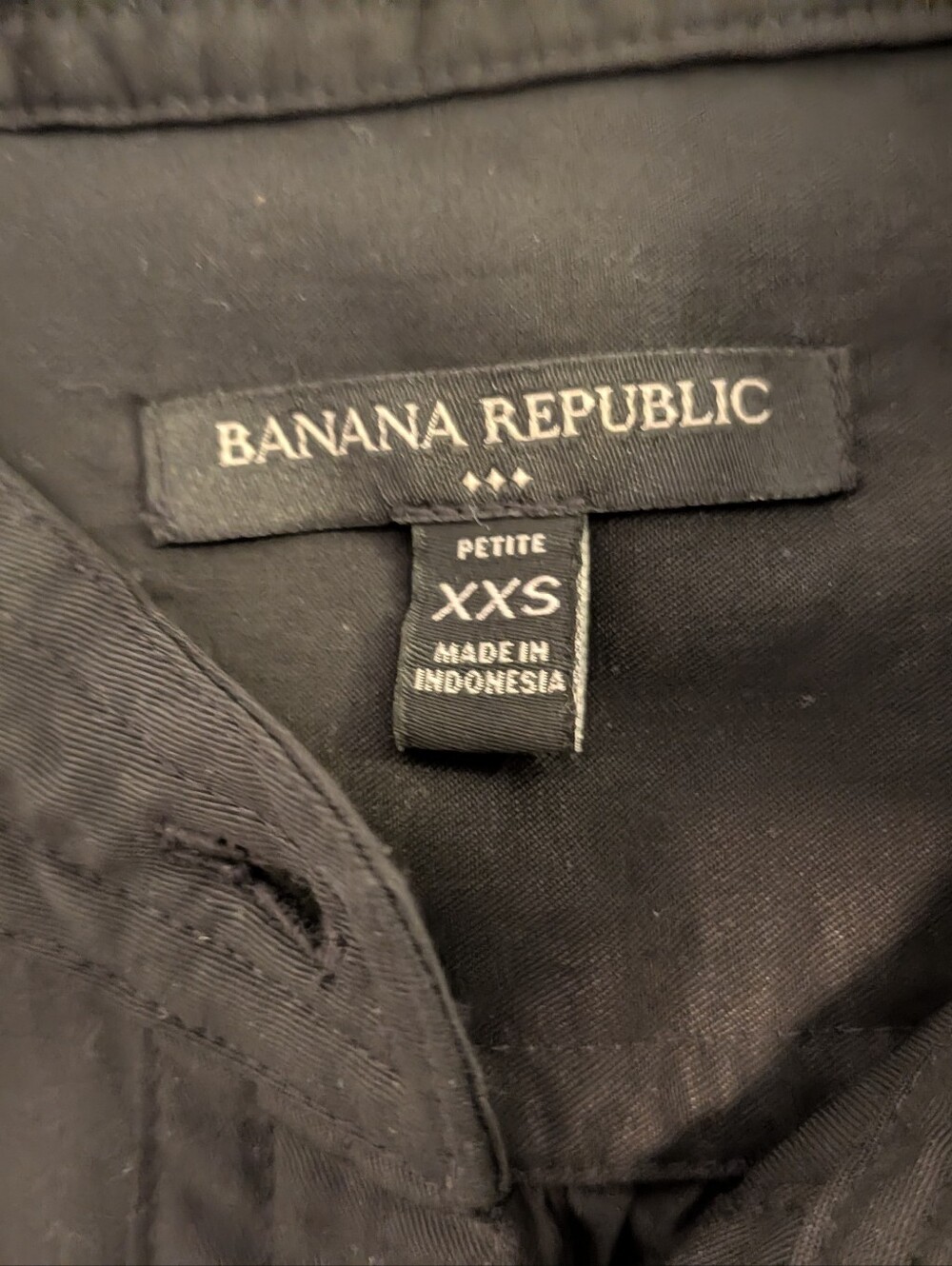 XXS Black Belted Button-up Banana Republic Dress With Pockets - Picture 4 of 7